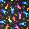 Baumwolljersey Weihnachten Neon Rentiere